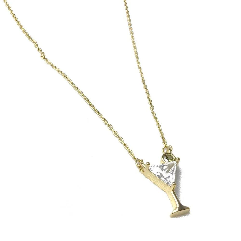 Kate Spade Gold-Tone Shaken or Stirred Stud Necklace